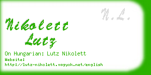 nikolett lutz business card